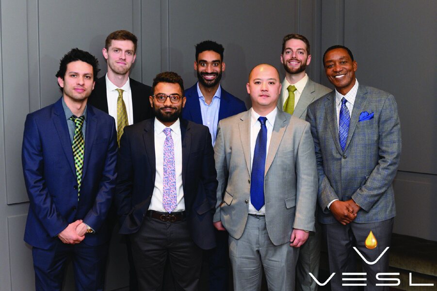 Team at industry event